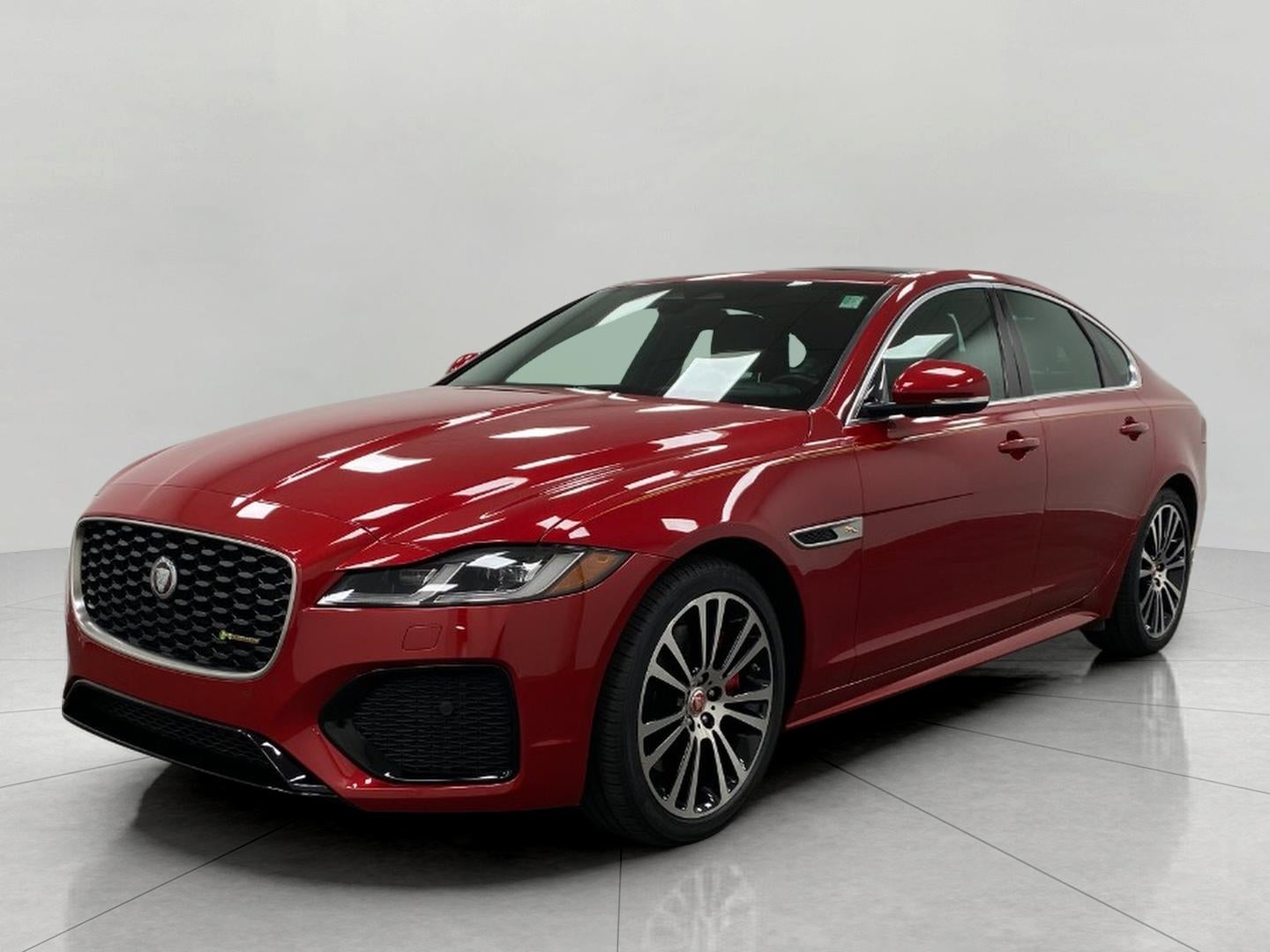 2023 Jaguar XF R-Dynamic SE Sedan AWD in Firenze Red Metallic — front three-quarter view